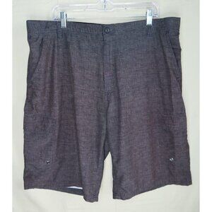 No Fear Shorts Performance Wear Black Hybrid Surf Beach Cargo Utility Men's 40